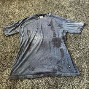 Vintage Y2K Adidas Shirt‎ Mens XL Essential Logo Tee Distressed Water Stained